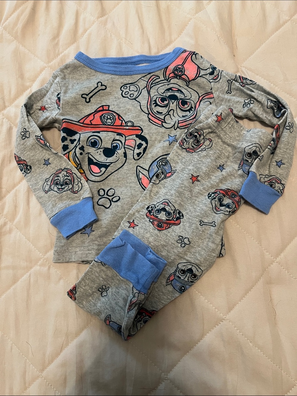Paw Patrol Boys Gray Blue Red Character Pajama Set